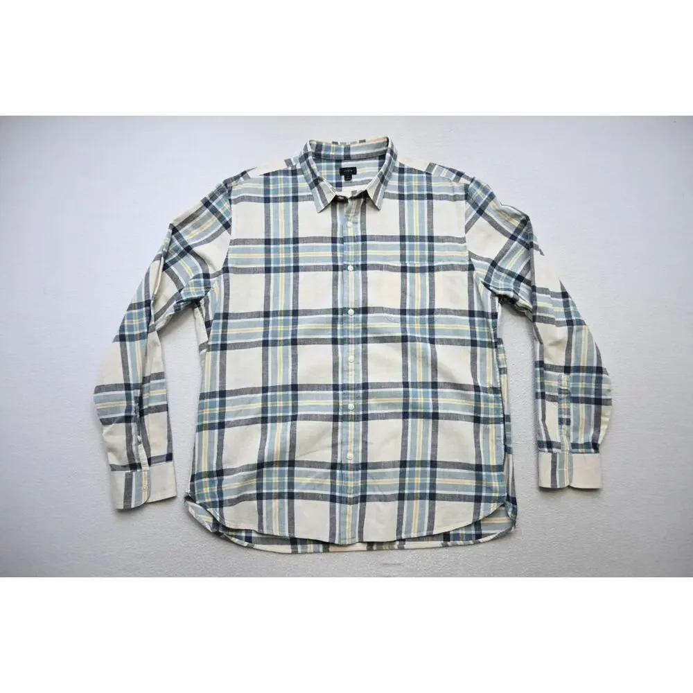 J Crew Dress Shirt‎ Casual Plaid Long Sleeve Button Up Mens Size XL